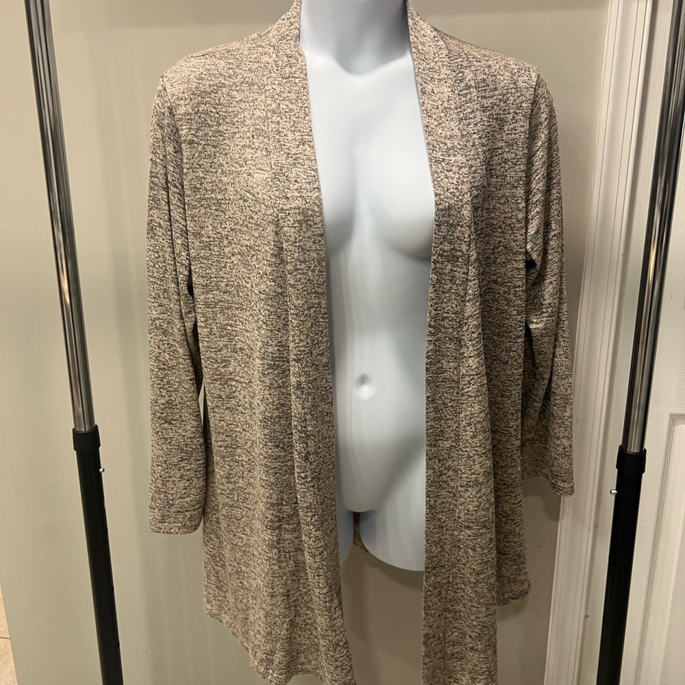 Elegant Beige Open-Front Cardigan